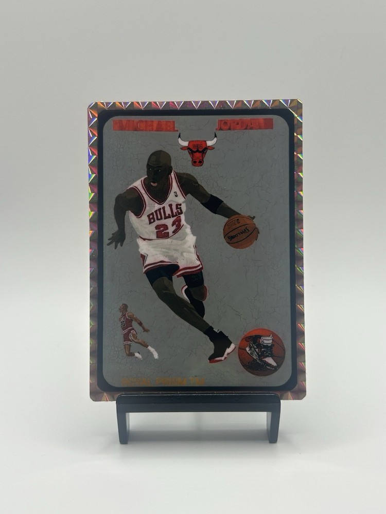1988 to present Michael Jordan Silver Prism Jewel Vending Machine Sticker Bulls