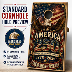 America 250 Cornhole Board Wraps Patriotic Eagle Vinyl Wraps 24×48 Set of 2