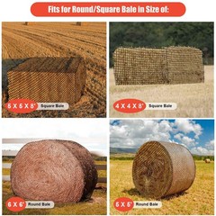 Bold 6 * 6ft Round Bale Hay Net for Horses&Livestock, Large Heavy Duty Round …