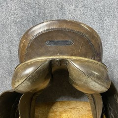 Albion Horse Saddle 16.5 M Brown Leather Made In England – * Some Damage *
