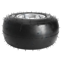 10×4.50-5 Go Kart Front Wheel Tire 5 Inch Aluminum Rim 3 Stud Slick Racing Cart