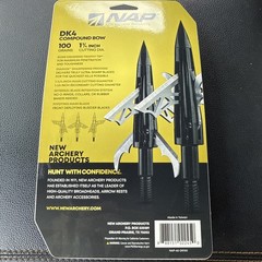 NAP DK 4 BROADHEAD COMPOUND BOW 3pk100 Grain 1.75″Cut WITH 1/3/4″SECOND CUT NIP