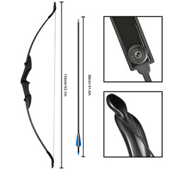 53″ Recurve Bow and Arrow Set for Beginner Archery 40lbs Bow Kit with 6pc Arrows