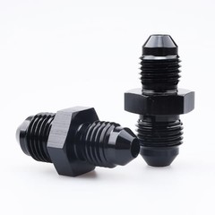 -4 AN to -3 AN Male Flare Reducer Coupler Union 4AN to 3AN – 2PCS Black