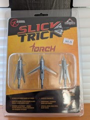 Slick Trick Torch Expadable Broadheads 100 grain 2» Cutting Silver New