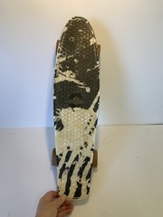 Vintage Skateboard Animiles Black White Animal Print Design
