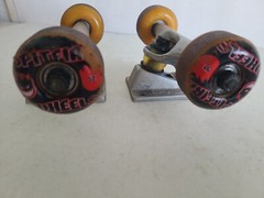Thunder Strike Skateboard Trucks 145 Hi w/ Four Spitfire Wheels USA See Video