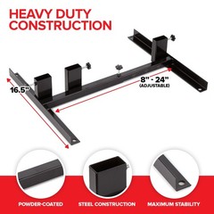 Modern Innovations (2 Pack) Steel Target Stand Base for Paper 2 Count, black