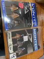 G5 Montec 2 Pack Broadheads 100% steel 100 Grain 1- 125grain