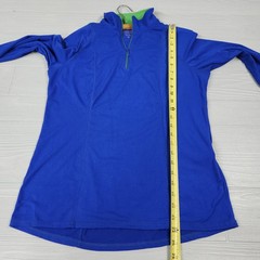 Dover Saddlery Blue Quarter Zip Equestrian Shirt Womens Size Medium