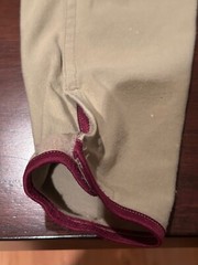 Women’s Devon Aire Beige Knee Patch Pull On Breeches Pants Size 28 M