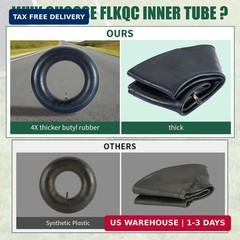 2Pcs 4.80/4.00-8 Inner Tubes with TR-87 Valve Stem, Replacement Tire Tubes for L