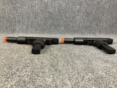 Lot of 2 UZI Style Spring Loaded Cock & Shoot Single Shot Airsoft Guns MINT