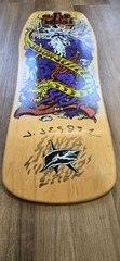 Santa Cruz Jason Jessee Neptune Signed Purple Skateboard Deck Sungod Shark Tail