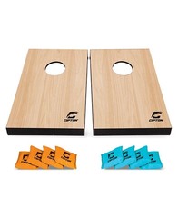 Mini Cornhole Tabletop Set 2 Game Boards & 8 Bean Bags, 16” L x 10” W x 1 1/8” H