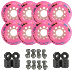 Labeda Smoke Evo Roller Hockey Wheels – 8-Pack with Evo Spacers and Hybrid Cera
