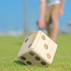 6-Piece Giant Wooden Dice Set with Dry-Erase Board – Family Game Night Essential