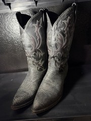 Dan Post Black Western Cowboy Equestrian Boots Made in USA Men’s Classic Style