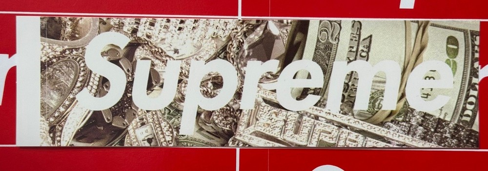 Supreme Bling Money Box Logo Sticker Brand New SS20 Authentic Ships Same Day ✉️