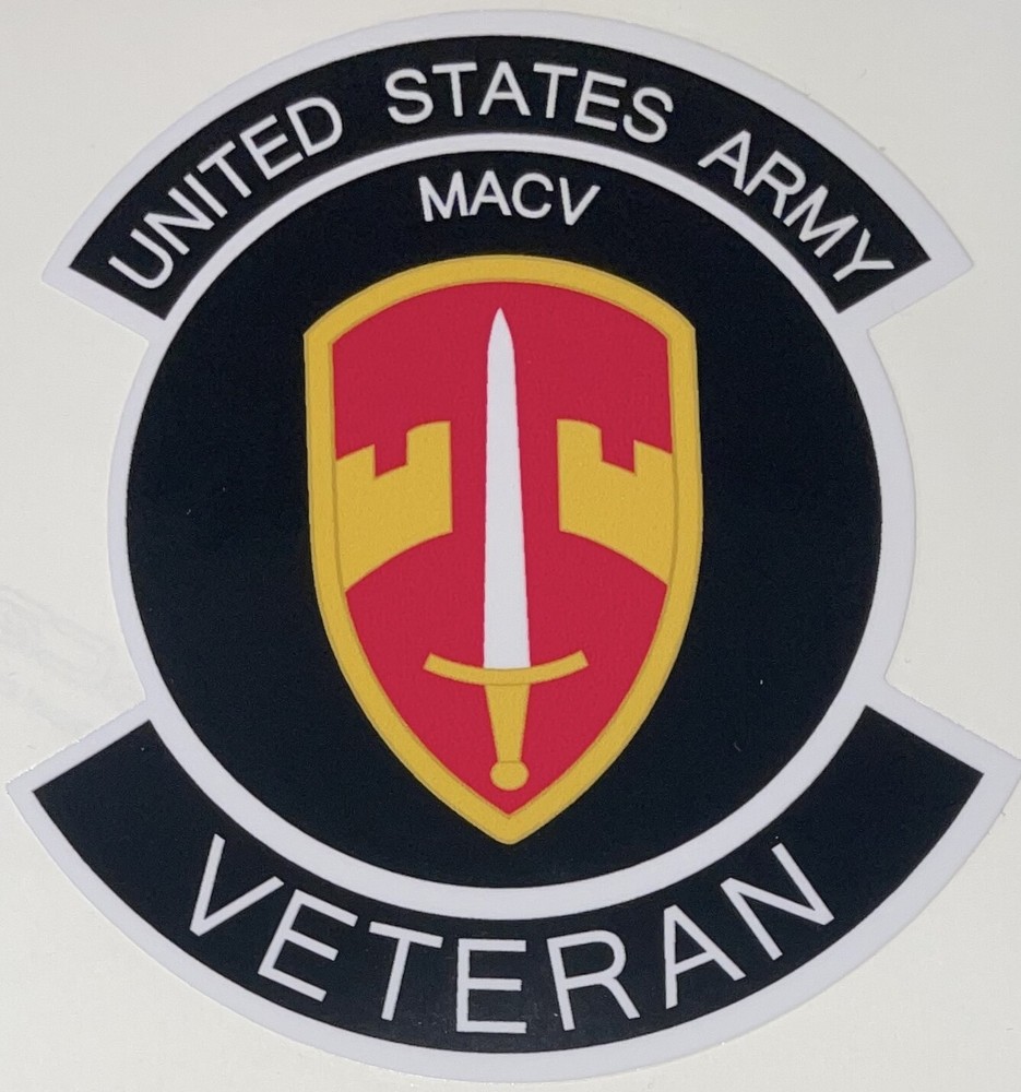 US Army MACV Military Assistance Command Vietnam Veteran Sticker D227