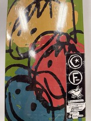 Foundation Skateboards Deck 8.25 Olive Green Smiley Graphic Sealed Raw Blank A31