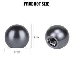Car Round Ball Gear Shift Knob, Aluminum Alloy Vehicle Gear Shifter Knob with