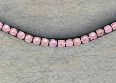 Wonderful Pink Stone Crystal Leather Browband For Horse.