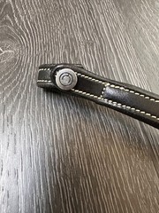 Montar Full Size Black Leather Snap-On Browband White Stitching