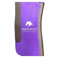 Purple Wool Felt Saddle Pad with Leather | Western Riding Pad | 30X30″ & 32X32″