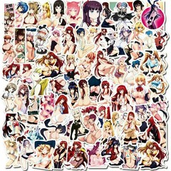 100Pcs Sexy Anime Girls Stickers Bomb Waifu Women Bikini Laptop Vinyl Decal Pack