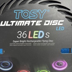 TOSY Ultimate Flying Disc 36 LEDs Bright Auto Light Up Frisbee Glow Rechargeable