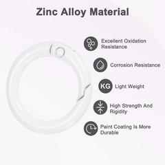 Metal Spring O Rings, Zinc Alloy Spring Keyring Buckle for Keychains/Bag/Purse/D