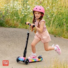 Big Fold | Three Wheel Scooter for Children Ages 5-10 Years | LED Wheels with…