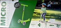 Micro Mini Deluxe LED Wheels Scooter Swiss-Designed, GREEN Ages 2-5 NEW