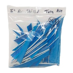 47 Count Archery Arrow Feathers 5″ Right Wing Shield: Turquoise Blue