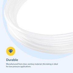 10ft 1/2»ID×5/8»OD Clear Vinyl Tubing Flexible and Hybrid PVC 1/2 5/8 10ft
