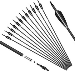12/24Pcs 30″ Fiberglass Arrows Archery OD 7.8mm For Recurve/Compound bow Hunting