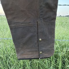 Filson Tin Cloth Chaps Waxed Cotton Long Hunting Trail Pants Made in USA