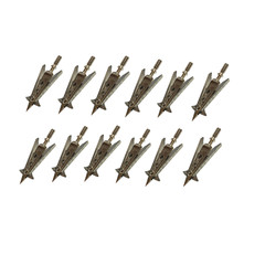 Archery Crossbow Broadheads Compound Bow Arrowhead 2 Blade Iron 100 Grain 12Pcs