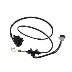 Rear Hydraulic Brake Assembly Caliper Master Cylinder Disc Rotor Go-kart Golf US