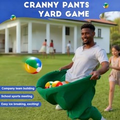 Granny Pants Yard Game, Outdoor Games for Adults, with 10 Inflatable blue+green