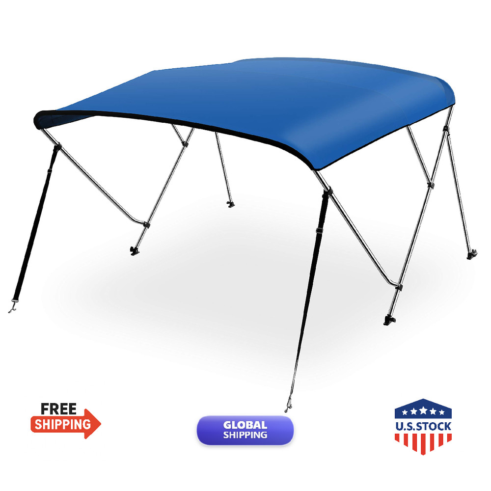 Serenelife Waterproof Boat Bimini Top Cover-79-84W 3 Bow Bimini Top Canvas Sun