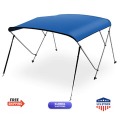 Serenelife Waterproof Boat Bimini Top Cover-79-84W 3 Bow Bimini Top Canvas Sun