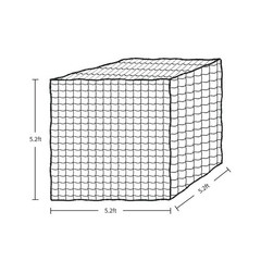 Aoneky Bale Hay Net – Slow Feed Haynet for Horses 5×5 ft, Black