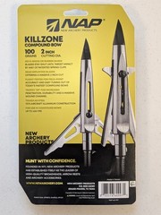 NAP Killzone Mechanical Broadhead 2 Blades 100 Grains 2” Cutting Diameter 3 Pack
