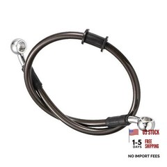 50cm 19.69″ Motorcycle Braided Brake Clutch Oil 20 Inch Black Carbon Fiber
