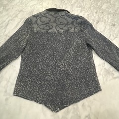 Equestrian Women’s Shirt Small Snap Texture Floral Cotton Blend USA