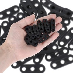 Rope Tightener, 30 PCS Tent Tensioners Plastic Cord Black