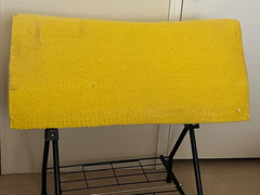 Mayatex Handwoven Wool Western Saddle Blanket 32X34 Bright Yellow #44321