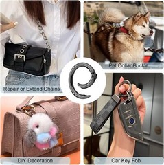 10XMetal Spring O-ring clip Key Chain Trigger Snap Wallet Shoulder Bag Lock Ring